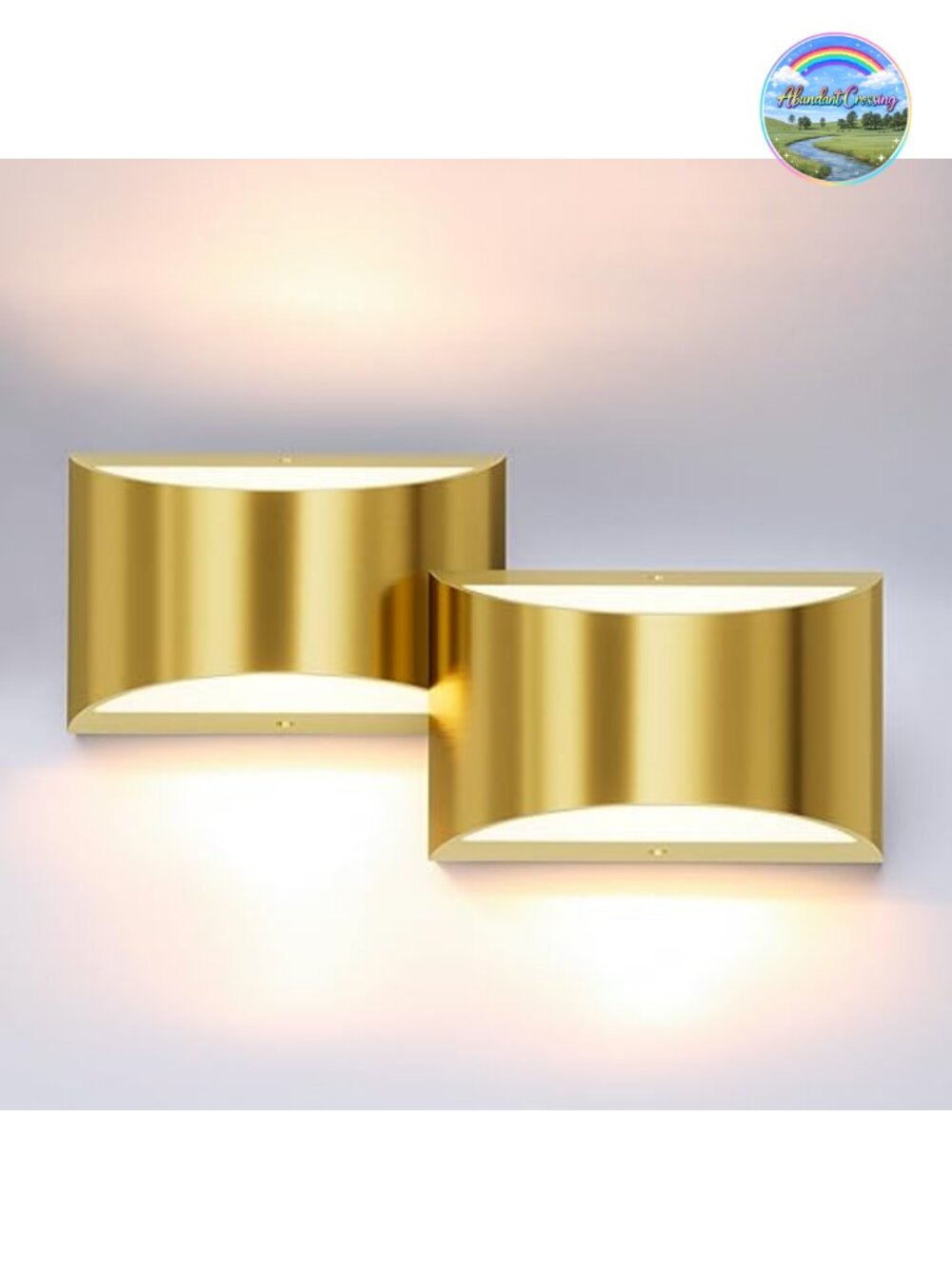 Brushed Gold Wall Sconce 2 Pack Hardwired LED Indoor Lighting G9 Bulb Modern